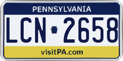 PA license plate LCN2658