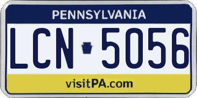 PA license plate LCN5056
