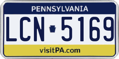 PA license plate LCN5169