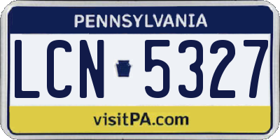 PA license plate LCN5327