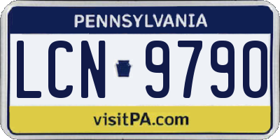 PA license plate LCN9790