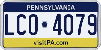 PA license plate LCO4079