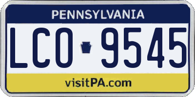 PA license plate LCO9545