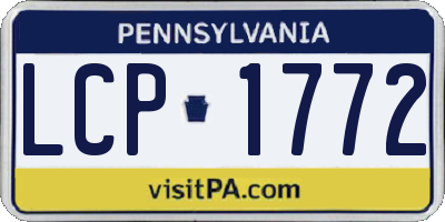 PA license plate LCP1772