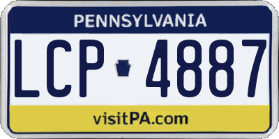 PA license plate LCP4887