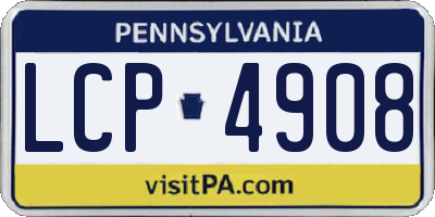 PA license plate LCP4908