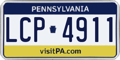 PA license plate LCP4911