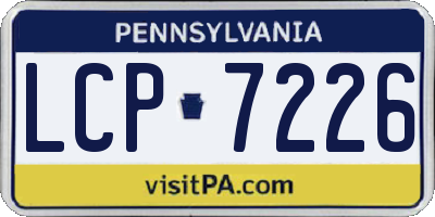 PA license plate LCP7226