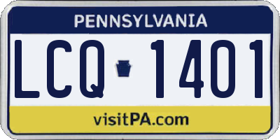 PA license plate LCQ1401