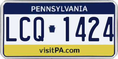 PA license plate LCQ1424