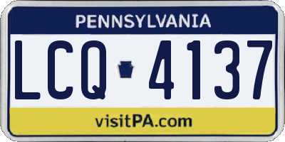 PA license plate LCQ4137