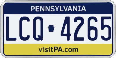PA license plate LCQ4265