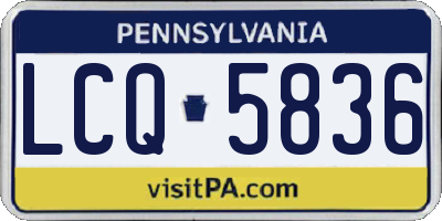 PA license plate LCQ5836