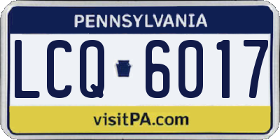 PA license plate LCQ6017