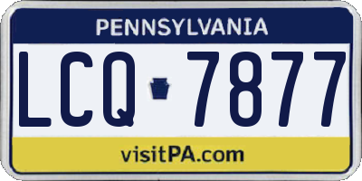 PA license plate LCQ7877