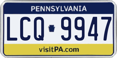 PA license plate LCQ9947