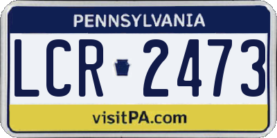 PA license plate LCR2473