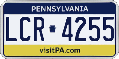 PA license plate LCR4255