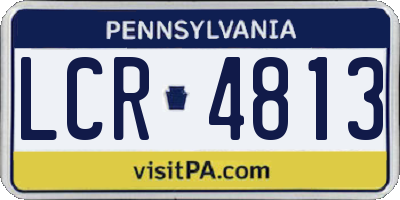 PA license plate LCR4813
