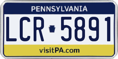 PA license plate LCR5891