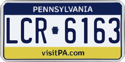 PA license plate LCR6163