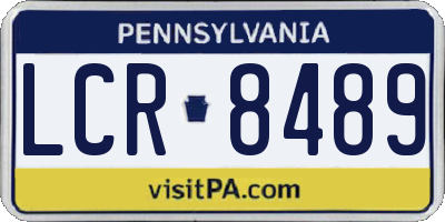 PA license plate LCR8489