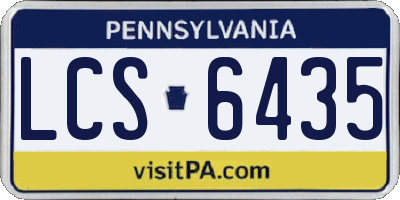 PA license plate LCS6435