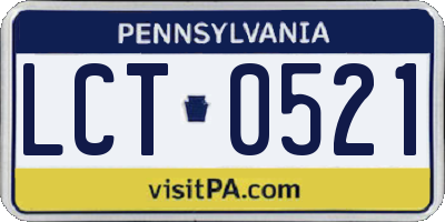 PA license plate LCT0521