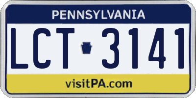 PA license plate LCT3141