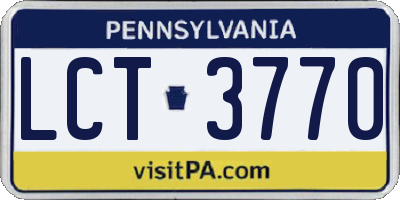 PA license plate LCT3770
