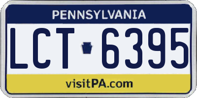 PA license plate LCT6395