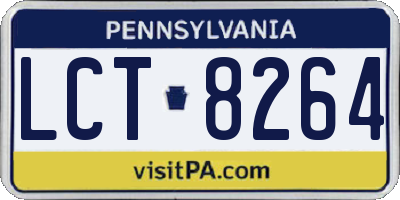 PA license plate LCT8264