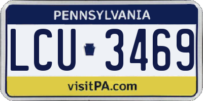 PA license plate LCU3469