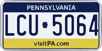 PA license plate LCU5064