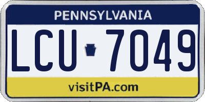 PA license plate LCU7049