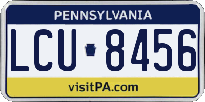 PA license plate LCU8456