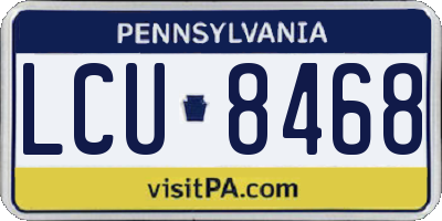 PA license plate LCU8468