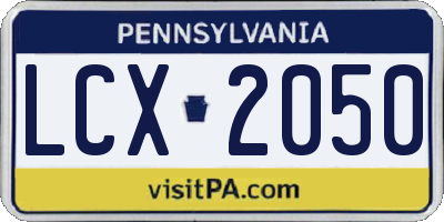 PA license plate LCX2050