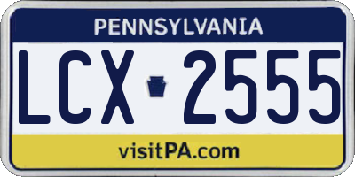 PA license plate LCX2555