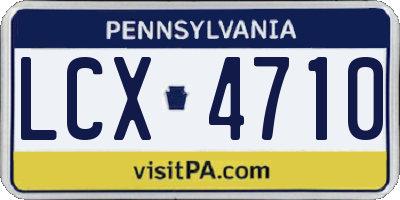 PA license plate LCX4710