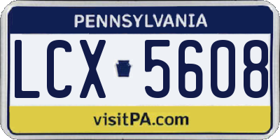 PA license plate LCX5608