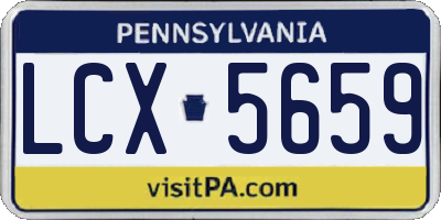 PA license plate LCX5659
