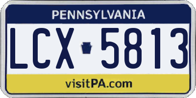 PA license plate LCX5813