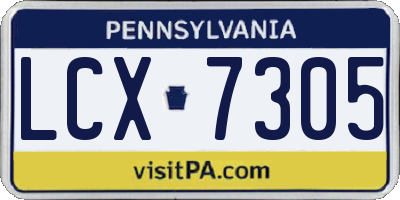 PA license plate LCX7305