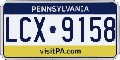 PA license plate LCX9158