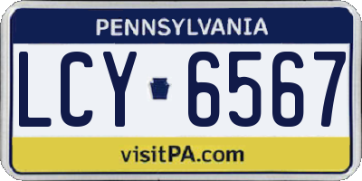 PA license plate LCY6567