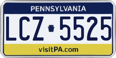 PA license plate LCZ5525