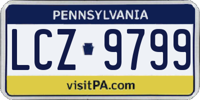 PA license plate LCZ9799