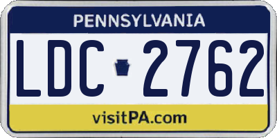 PA license plate LDC2762