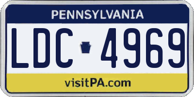 PA license plate LDC4969